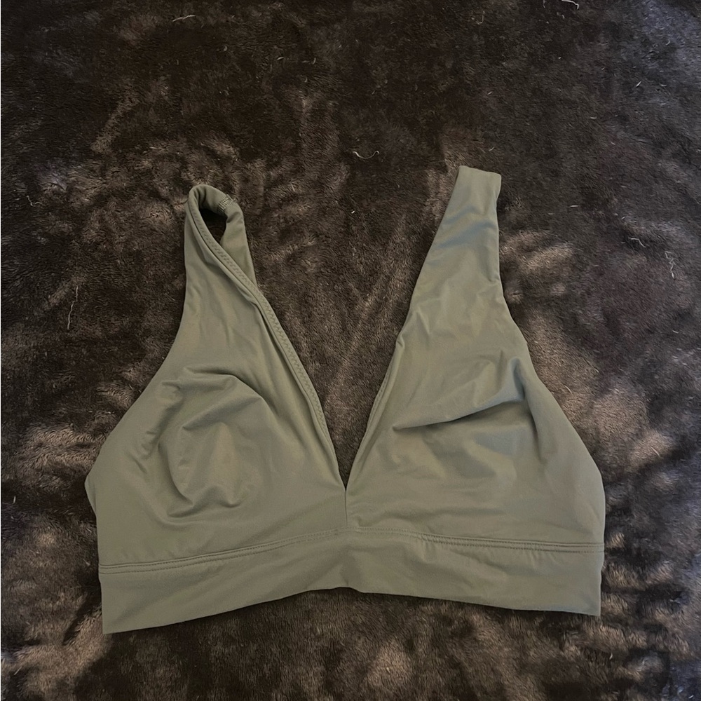 Olive green, Victoria’s Secret bralette.